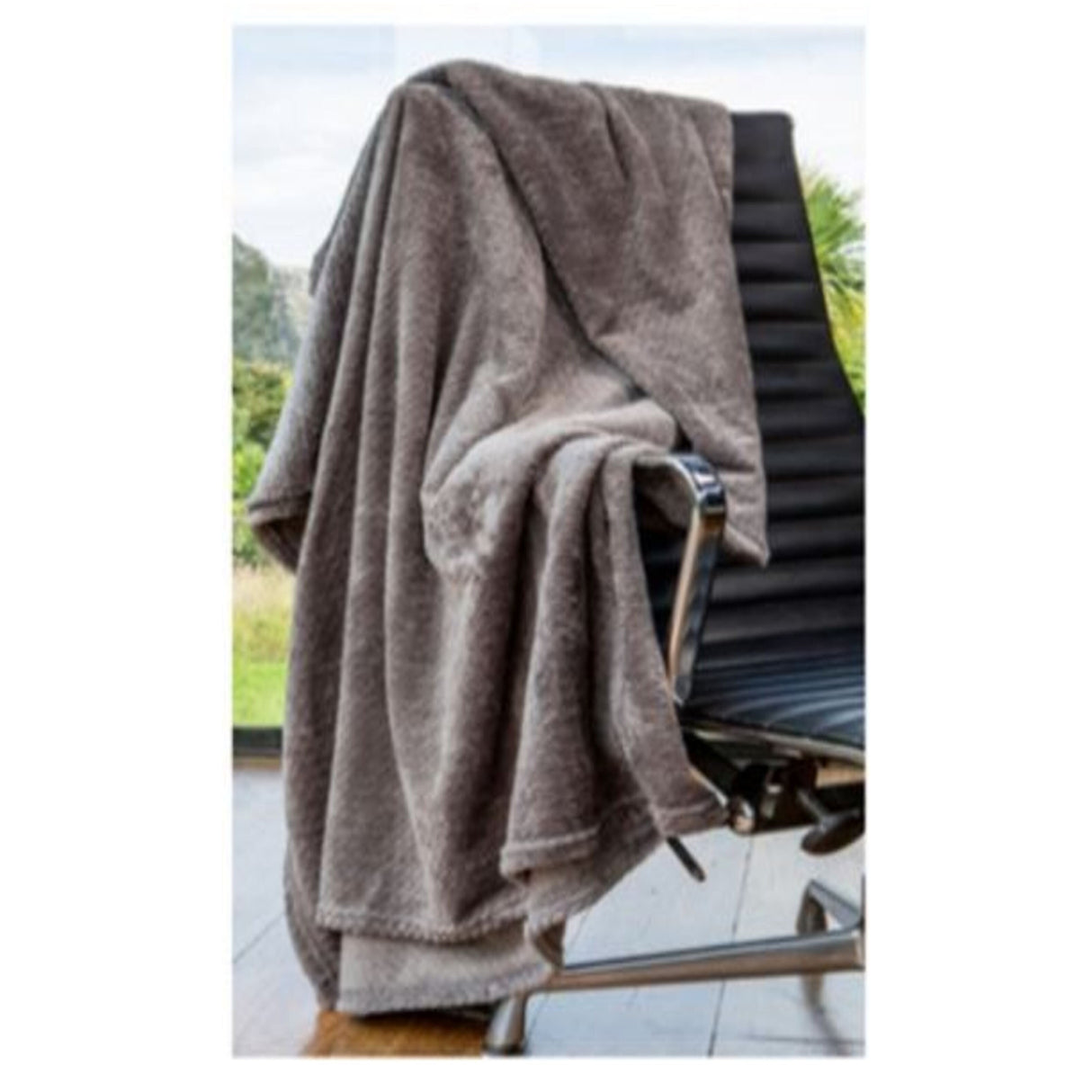 Cobija Flannel Velvet Gris 200x230cm Fondo Entero Suave y Ligera