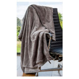 Cobija Flannel Velvet Gris 200x230cm Fondo Entero Suave y Ligera