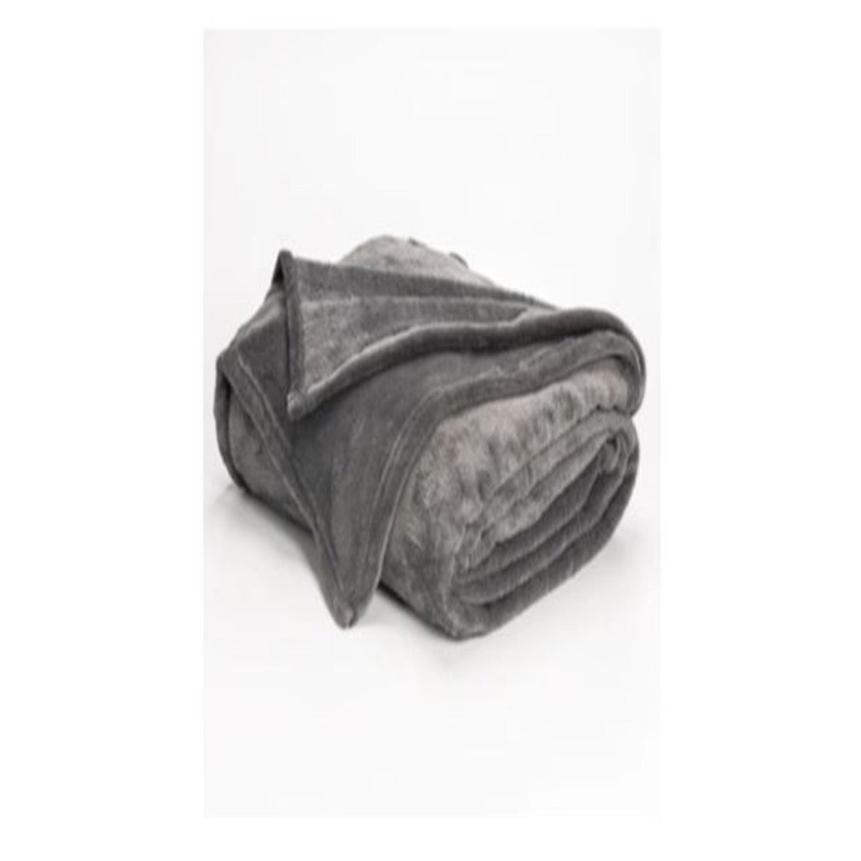 Cobija Flannel Fleece Gris Oscuro 115x160cm Fondo Entero Suave y Ligera