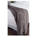 Cobija Flannel Fleece Gris Oscuro 115x160cm Fondo Entero Suave y Ligera