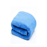 Cobija Flannel Fleece Azul 115x160cm Fondo Entero Suave y Ligera