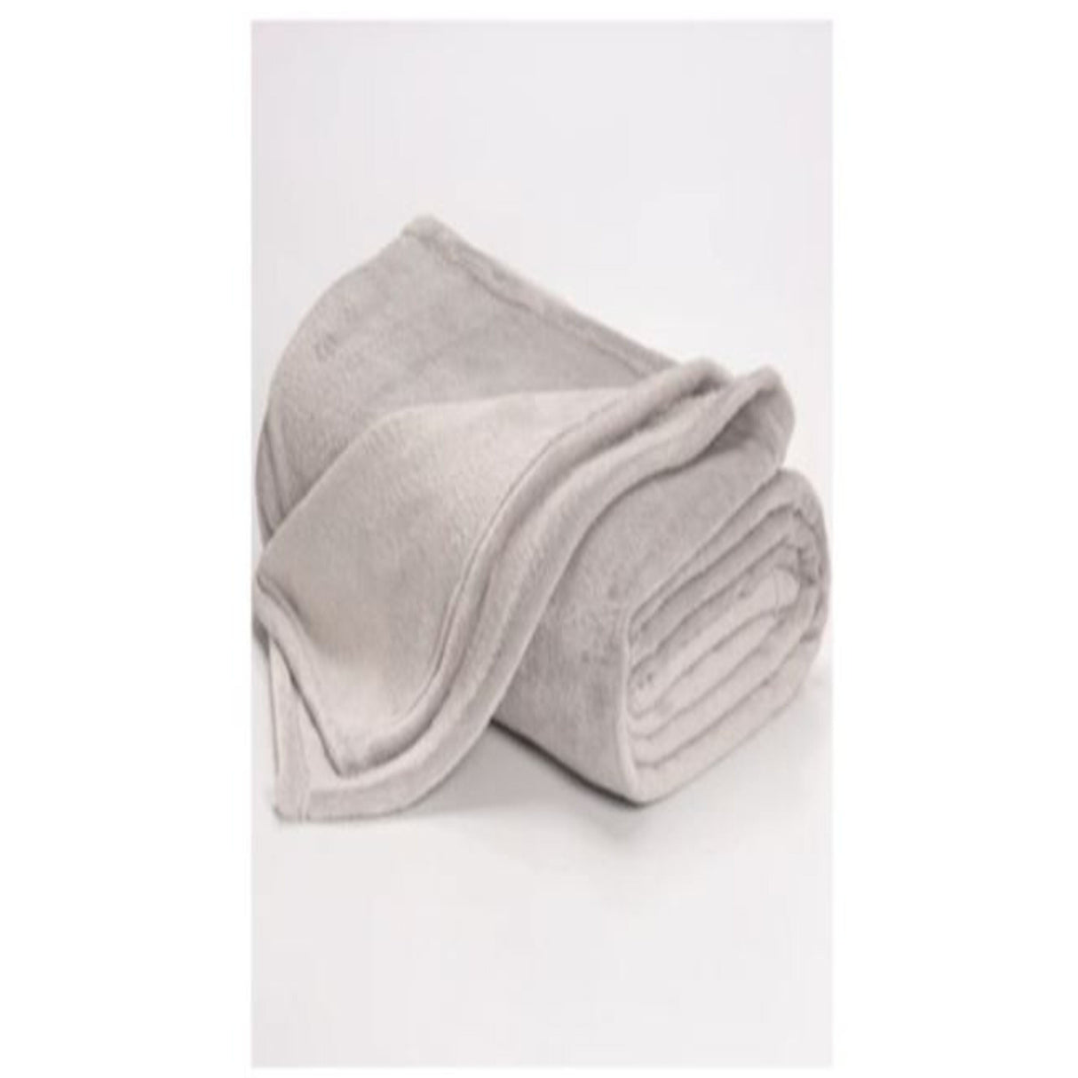 Cobija Flannel Fleece Gris Claro 160x230cm Fondo Entero Suave y Ligera