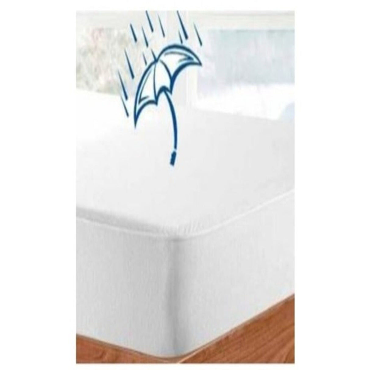 Protector de Colchón Poliester Blanco para Colchón King 200 X 200 Cm Impermeable 200 Hilos