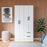 Closet Essence Blanco 90x173cm con Cuatro Puertas y con Dos Cajones