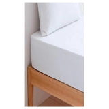 Sábana Ajustable Linogel Blanco para Cama Sencilla 100 X 190 Cm 180 Hilos Fondo Entero
