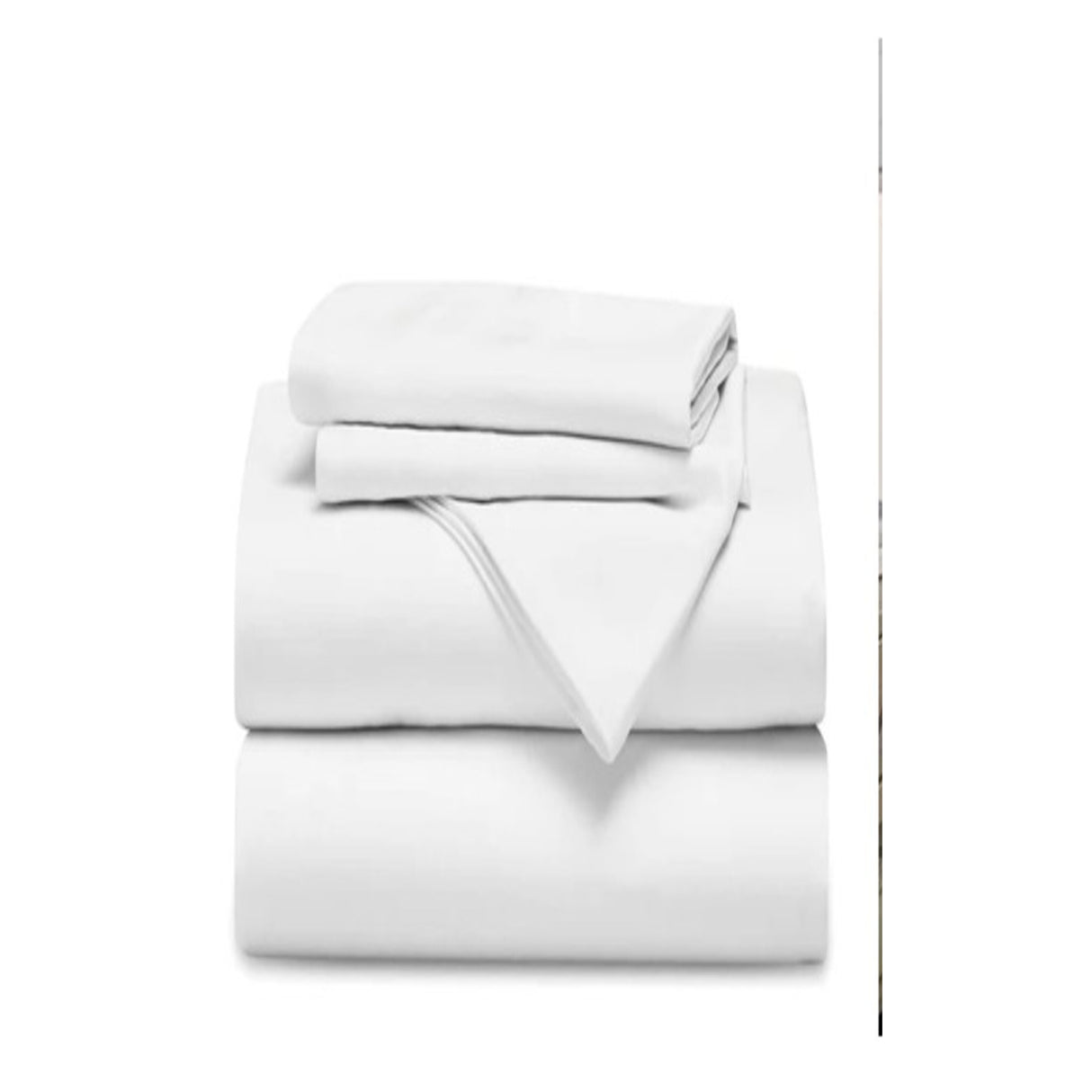 Juego de Sabanas Liso Satin Blanco para Cama Doble 140 X 190 Cm 250 Hilos Antifluido Fondo Entero