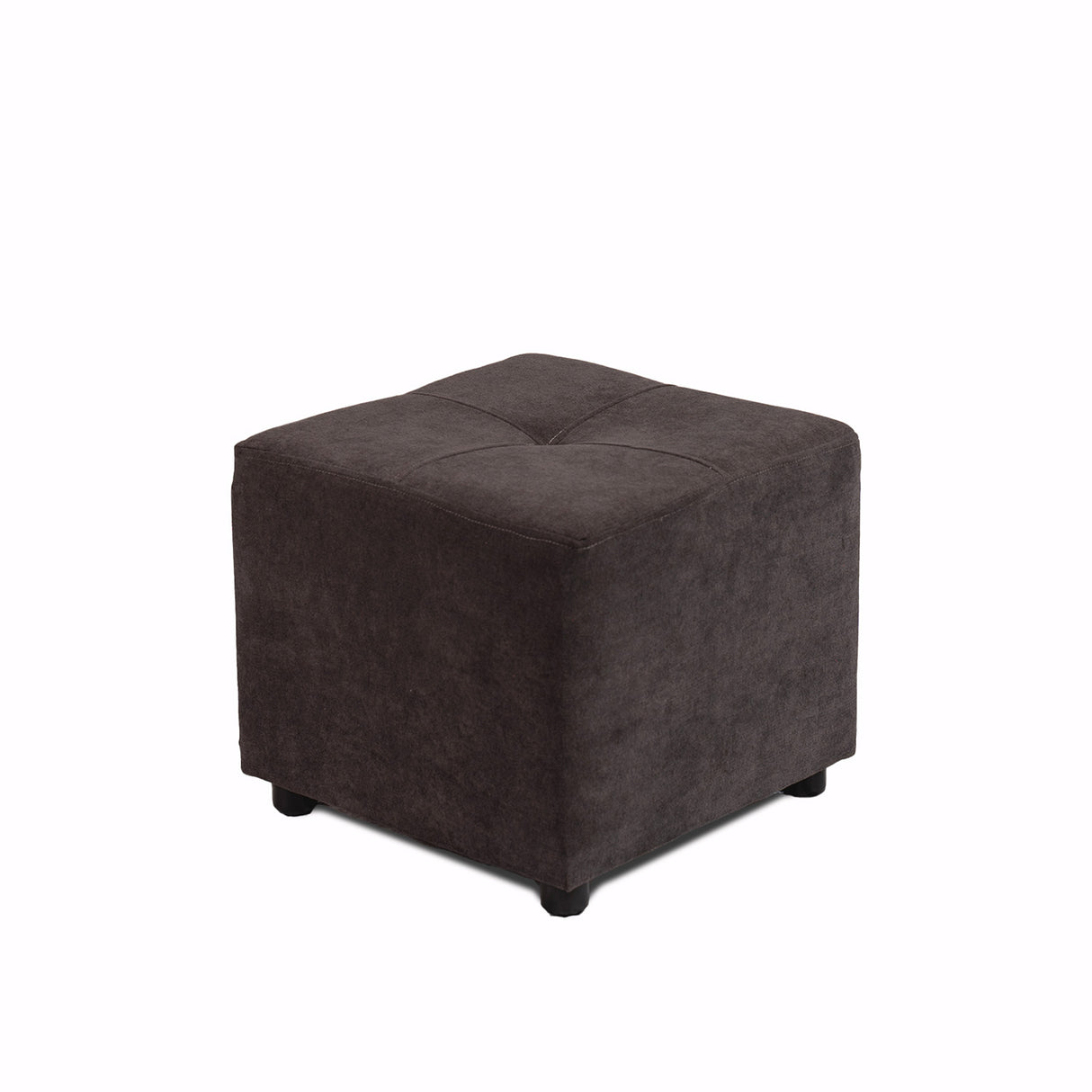 Combo Sofá Cama y Puff Bilbao Gris 120x93cm de Tres Puestos Reclinable Antifluido sin Apoya Brazos