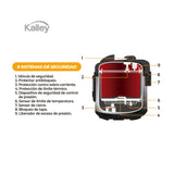 Olla Multifuncional Plateado 27.8x26.6cm de 3 Litros con Seis Funciones Preconfiguradas y con Temporizador