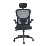 Silla de Oficina Prestige Negro 49x102cm Ergonómica con Soporte Lumbar y con Apoya Cabezas