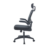 Silla de Oficina Prestige Negro 49x102cm Ergonómica con Soporte Lumbar y con Apoya Cabezas