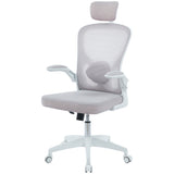 Silla de Oficina Prestige Blanco 49x102cm Ergonómica con Soporte Lumbar y con Apoya Cabezas