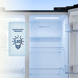 Nevecón No Frost Challenger Side by Side Inverter Dark Inox 84x176.5cm de 430 Litros con Pantalla Digital