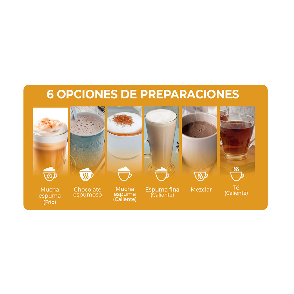 Chocolatera Kalley Plateado 20.5x18.5cm de 0.6 Litros con Seis Funciones Preconfiguradas