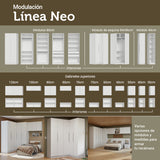Estanteria Flotante Neo Blanco 20x66cm con Cuatro Compartimientos y con Cuatro Entrepaños