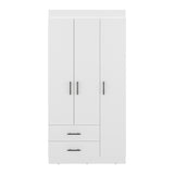 Closet Houston Blanco Marquez 90x180cm con Tres Puertas y con Tres Entrepaños