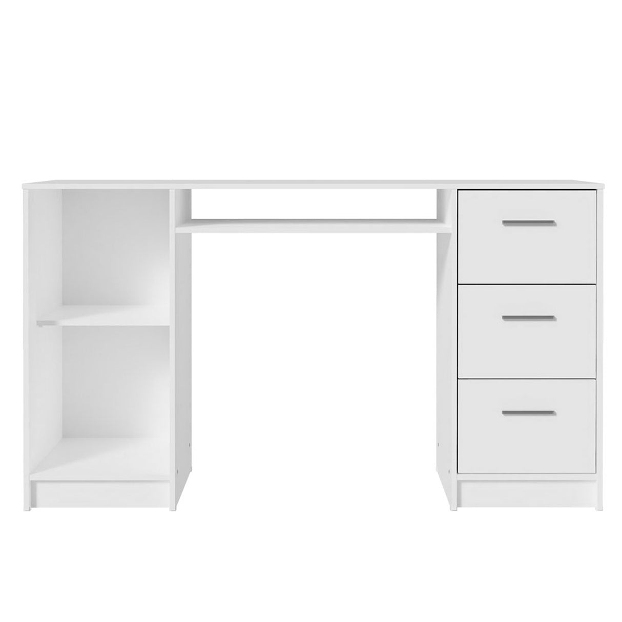 Tocador Blanco 136x77cm de Un Puesto con Tres Cajones