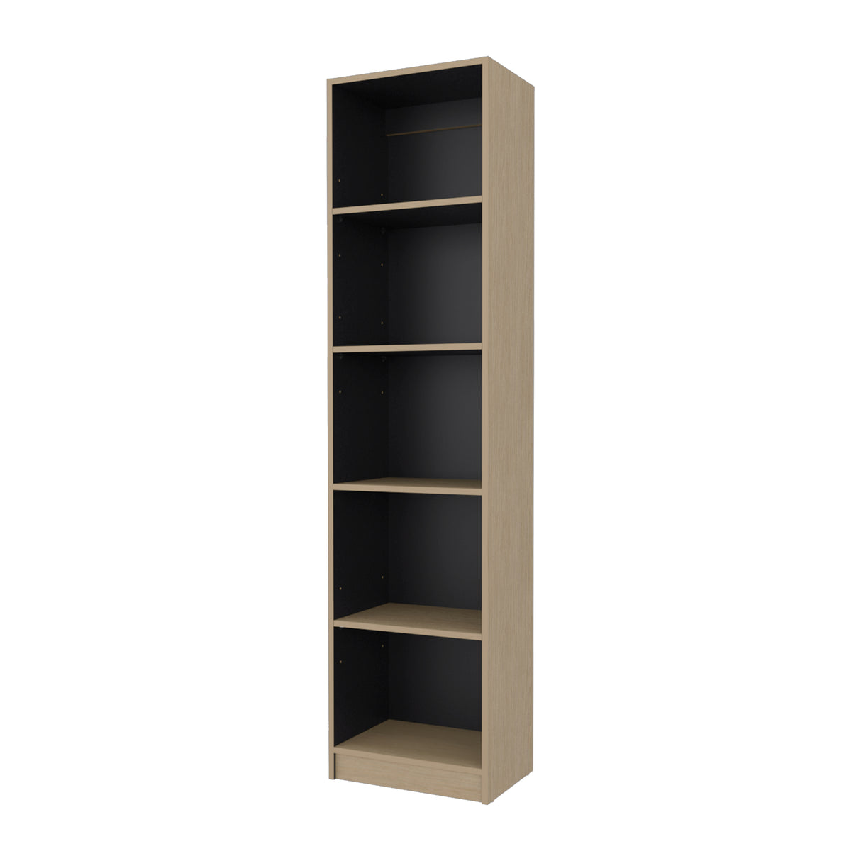 Estantería E-M2 Cartagena y Wengue 45x180.6cm con Cinco Compartimientos y con Tres Entrepaños