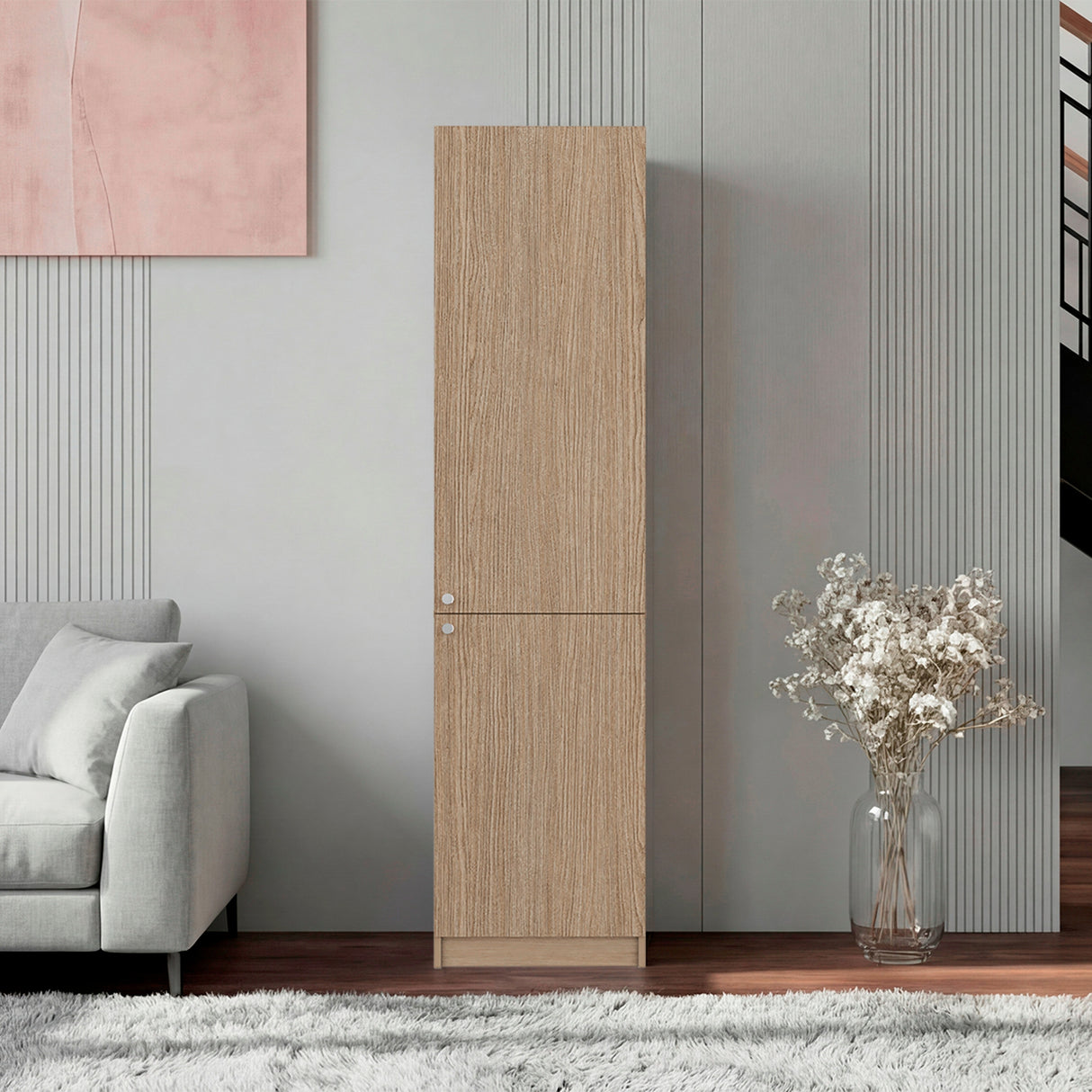 Estantería E-M5 Cartagena y Wengue 45x180.6cm con Cinco Compartimientos y con Tres Entrepaños