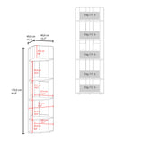 Estantería Home Dreams Blanco 40x170cm con Cinco Compartimientos y con Cuatro Entrepaños