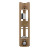 Estantería E-M7 Fresno Europeo 30x180.6cm con Cinco Compartimientos y con Cuatro Entrepaños