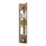 Estantería E-M7 Fresno Europeo 30x180.6cm con Cinco Compartimientos y con Cuatro Entrepaños