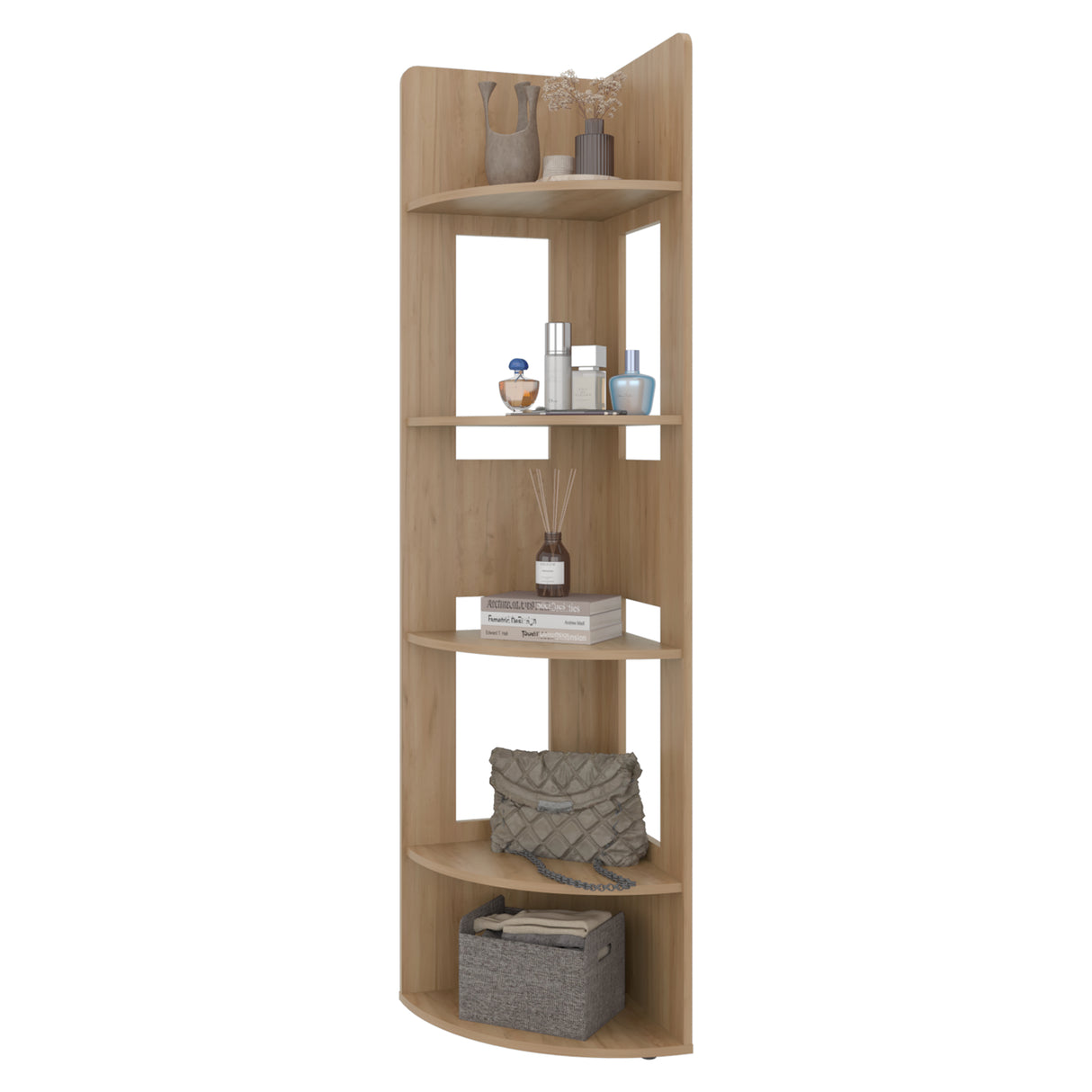 Estantería Home Dreams Fresno Europeo 40x170cm con Cinco Compartimientos y con Cuatro Entrepaños