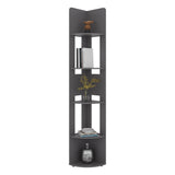 Estantería E-M7 Plomo 30x180.6cm con Cinco Compartimientos y con Cuatro Entrepaños