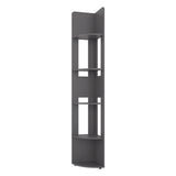 Estantería E-M7 Plomo 30x180.6cm con Cinco Compartimientos y con Cuatro Entrepaños
