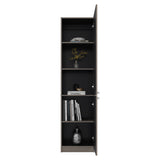Estantería E-M5 Gris Positano y Wengue 45x180.6cm con Cinco Compartimientos y con Tres Entrepaños