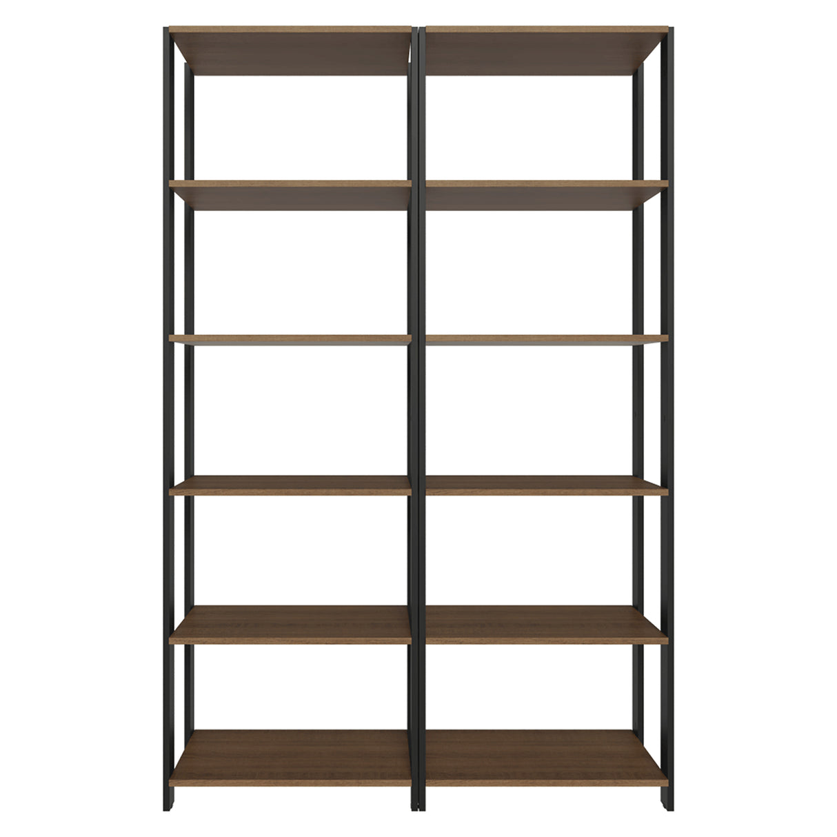 Estantería Marrón y Negro 118x180cm con Diez Compartimientos y con Diez Entrepaños de Resistencia 8 KG cada uno