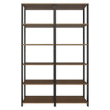Estantería Marrón y Negro 118x180cm con Diez Compartimientos y con Diez Entrepaños de Resistencia 8 KG cada uno