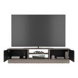 Rack de TV Caoba Gris Positano y Wengue 180.2x42.1cm para TV Hasta 75" Pulgadas con Dos Compartimientos