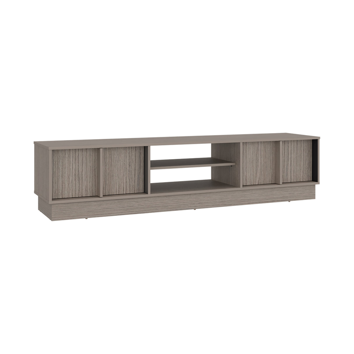 Rack de TV Caoba Gris Positano y Wengue 180.2x42.1cm para TV Hasta 75" Pulgadas con Dos Compartimientos