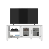 Rack de TV Freedom Blanco 147.4x61.5cm para TV Hasta 65" Pulgadas con Dos Compartimientos