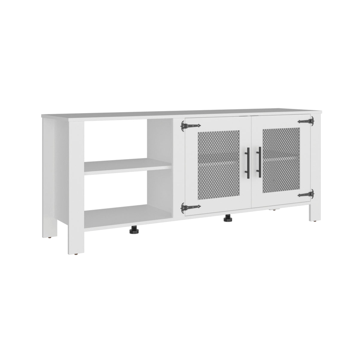 Rack de TV Freedom Blanco 147.4x61.5cm para TV Hasta 65" Pulgadas con Dos Compartimientos
