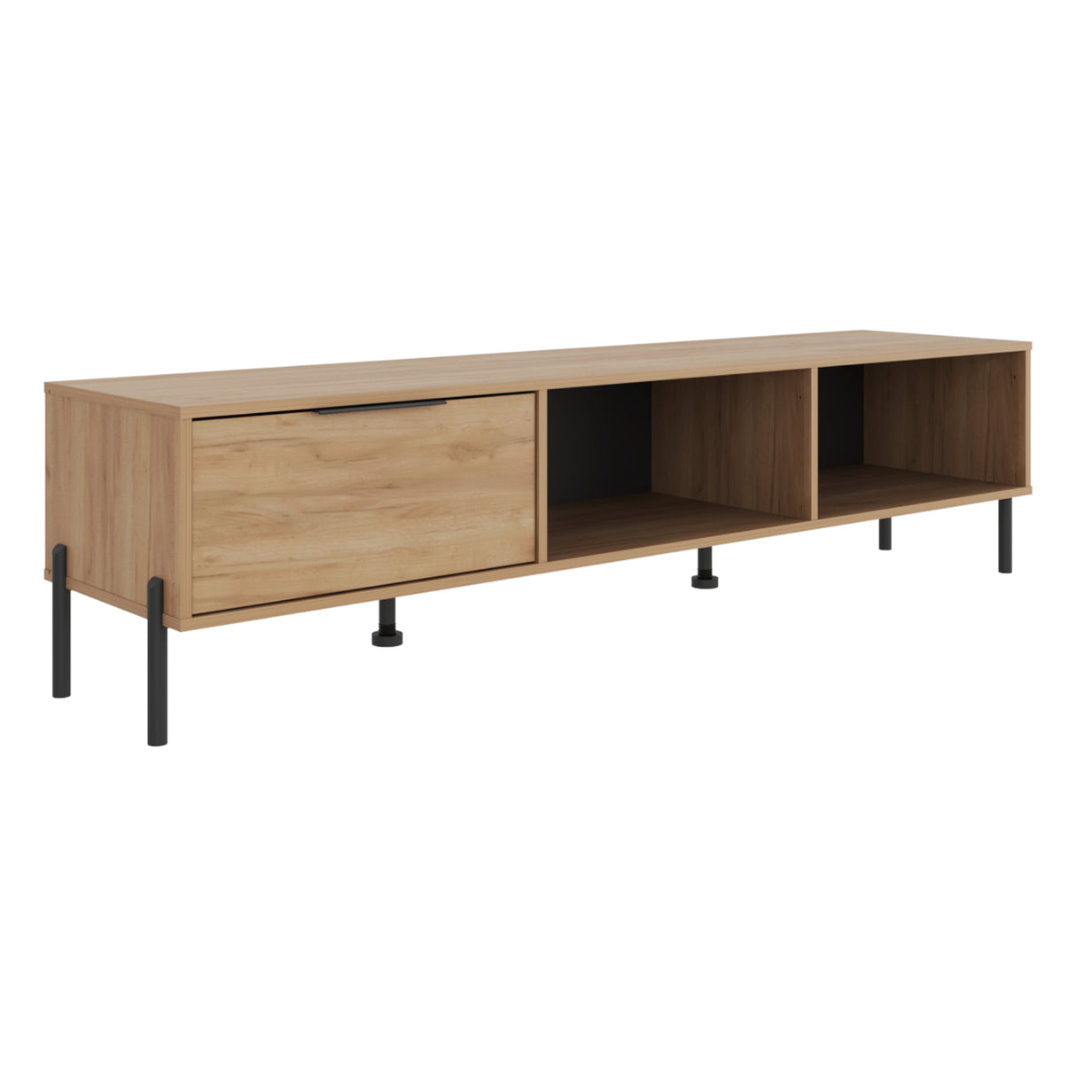 Rack de TV Dorne Fresno 170x42.6cm para TV Hasta 75" Pulgadas con Dos Compartimientos
