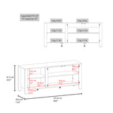 Rack de TV Freedom Wengue 147.4x61.5cm para TV Hasta 65" Pulgadas con Dos Compartimientos