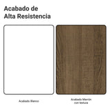 Centro de Entretenimiento Linz Blanco y Marrón 180x48cm para TV Hasta 80" Pulgadas con Cuatro Compartimientos