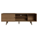 Centro de Entretenimiento Torino Marrón 160x53cm para TV Hasta 65" Pulgadas con Cuatro Compartimientos
