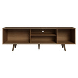 Centro de Entretenimiento Torino Marrón 160x53cm para TV Hasta 65" Pulgadas con Cuatro Compartimientos