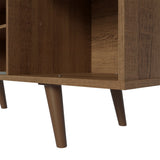 Centro de Entretenimiento Torino Marrón 160x53cm para TV Hasta 65" Pulgadas con Cuatro Compartimientos