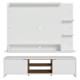 Centro de Entretenimiento Metz Blanco 180x48cm para TV Hasta 60" Pulgadas con Ocho Compartimientos