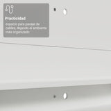 Centro de Entretenimiento Metz Blanco 180x48cm para TV Hasta 60" Pulgadas con Ocho Compartimientos