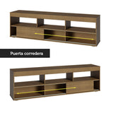 Centro de Entretenimiento Orlando Marrón 160x47cm para TV Hasta 65" Pulgadas con Cinco Compartimientos