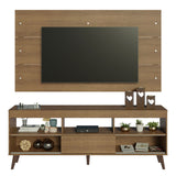 Centro de Entretenimiento Detroit Marrón 160x61cm para TV Hasta 65" Pulgadas con Cinco Compartimientos
