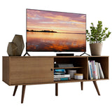 Centro de Entretenimiento Cairo Marrón 160x58cm para TV Hasta 65" Pulgadas con Cuatro Compartimientos