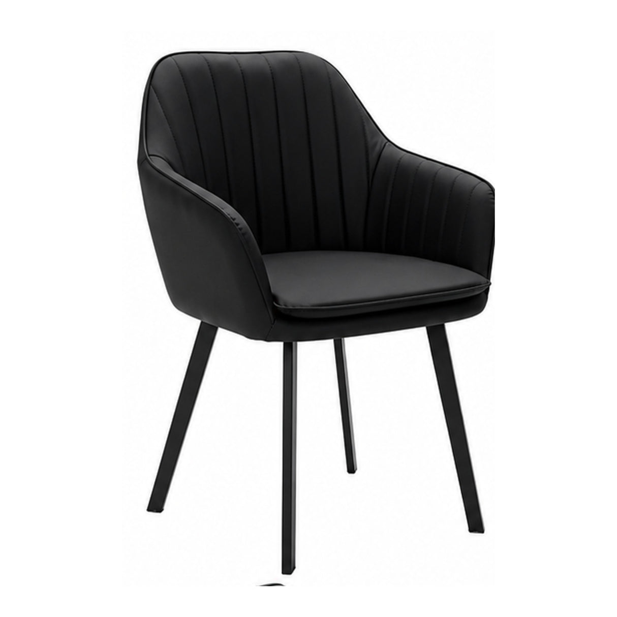 Silla Verona Negro 45x86cm de Asiento Ovalado con Espaldar y con Apoya Brazos