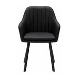 Silla Verona Negro 45x86cm de Asiento Ovalado con Espaldar y con Apoya Brazos