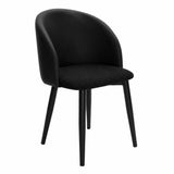 Silla Zenda Negro 45x86cm de Asiento Ovalado con Espaldar y con Apoya Brazos