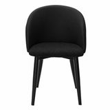 Silla Zenda Negro 45x86cm de Asiento Ovalado con Espaldar y con Apoya Brazos